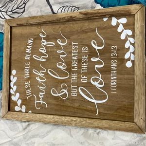 I Corinthians 13:13 standing sign